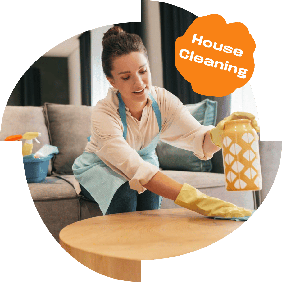 Person cleaning home
